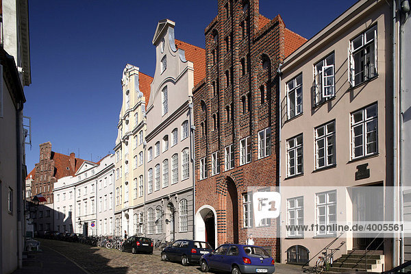 Giebelhäuser  Hansestadt Lübeck  Schleswig-Holstein  Deutschland  Europa