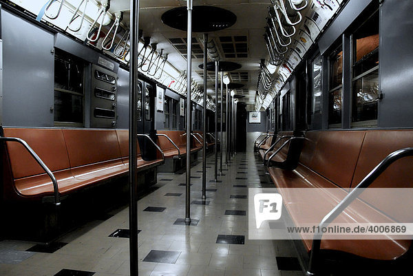 Historischer U-Bahn-Waggon  New York  USA  Nordamerika