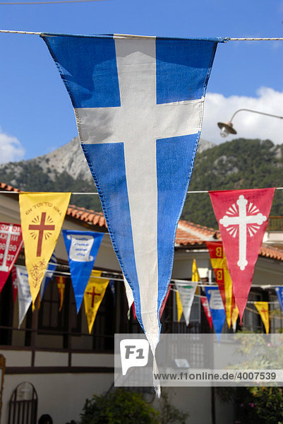 Griechenland Flagge. farbenfrohe griechische Flagge