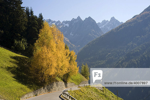 Kaunertal im Herbst  Kaunergrat  Ötztaler Alpen  Tirol  Österreich  Europa