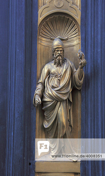 Detail der Paradiestür am Baptisterium  Firenze  Florenz  Toskana  Italien