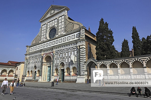 Church of Santa Maria Novella at the Piazza Santa Maria Novella  Firenze  Florence  Tuscany  Italy  Europe