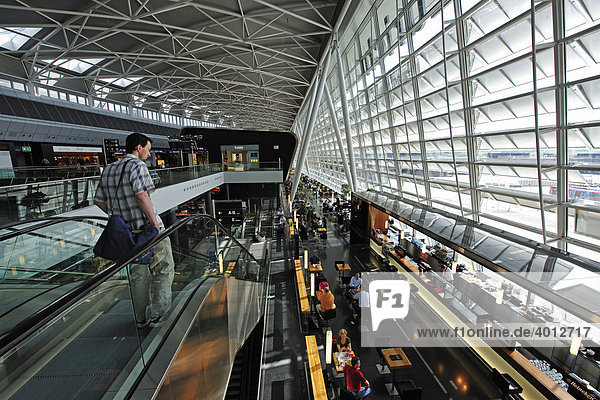 Departure hall of Zurich Airport  Switzerland  Europe