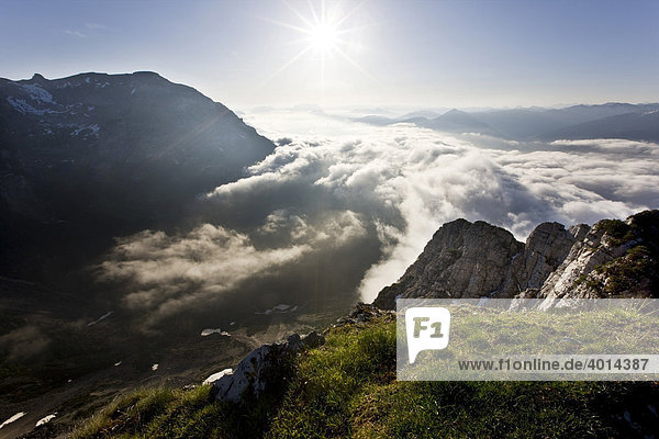 Blick vom Ebener Joch  Rofangebirge  Nordtirol  Tirol  Österreich  Europa