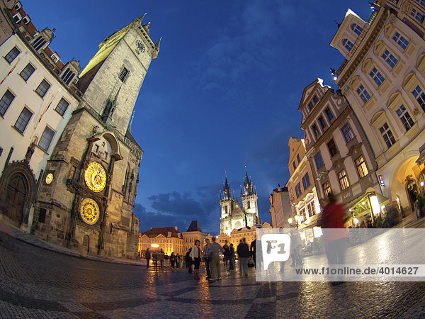 Old Town Square at night  Prague  Czech Republic  Bohemia  Eastern Europe