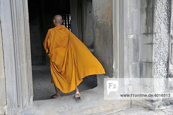 Mönch  Angkor Wat  Kambodscha  Asien