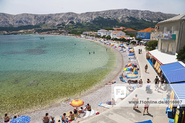 Bay of Baska Krk Island Croatia Adriatic Sea Mediterranean Europe