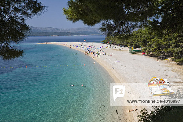 Zlatni Rat Beach Bol Brac Island Dalmatia Croatia Adriatic Sea Mediterranean Europe