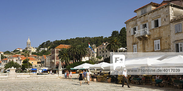 Trg Sveti Stjpana  Altstadt von Hvar  Insel Hvar  Dalmatien  Kroatien  Europa