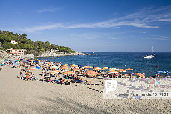 Strand von Seccheto  Elba  Toskana  Italien  Mittelmeer  Europa