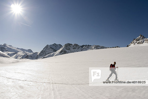 Ski tour in Rauris  Hohe Tauern National Park  Salzburg  Austria  Europe