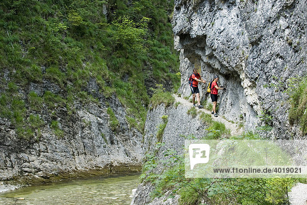 Klettersteig Triftsteig  Nationalpark Kalkalpen  Oberösterreich  Österreich  Europa