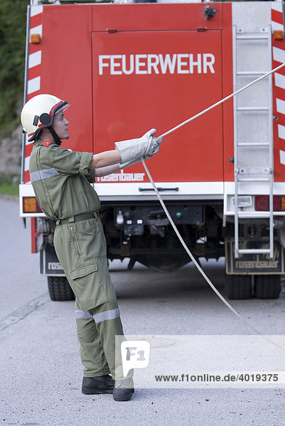 Feuerwehrmann  Reichraming  Oberösterreich  Österreich  Europa