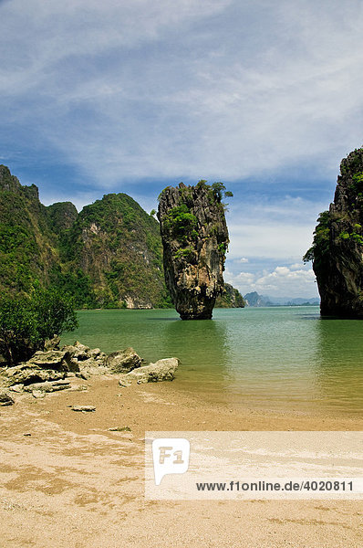 James Bond Felsen  Phang-Nga Bay Province  Thailand  Asien