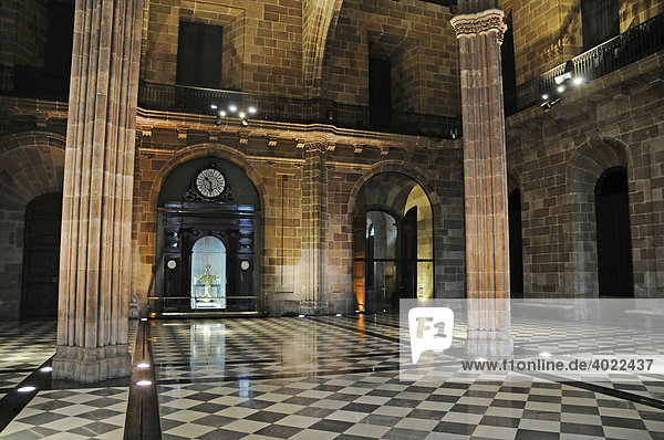 Eingangshalle  Salon  Palacio de la Llotja de Mar  ehemalige Handelsbörse  Barcelona  Katalonien  Spanien  Europa