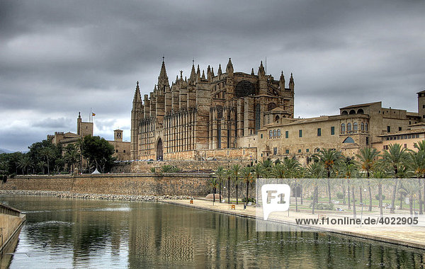 Kathedrale La Seu  Palma de Mallorca  Mallorca  Spanien  Balearen  Europa