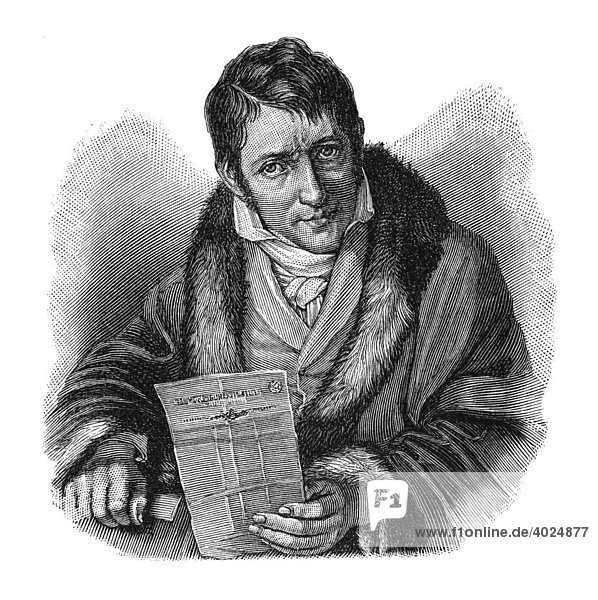 Holzschnitt  Carl Ludwig Börne  Portrait