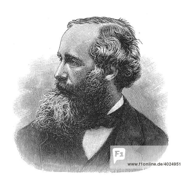 Holzschnitt  James Clerk Maxwell  Portrait