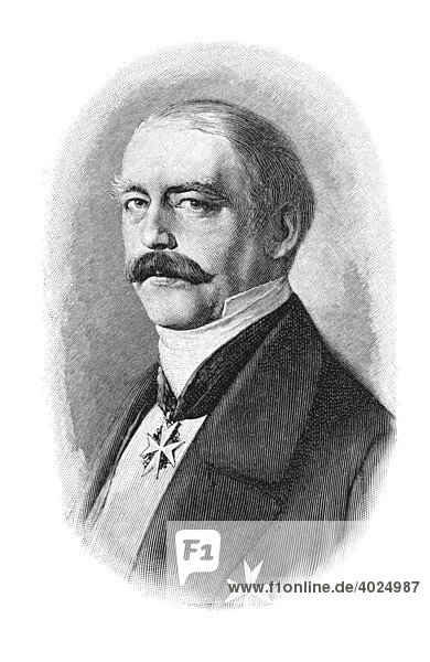 Holzschnitt  Otto von Bismarck  Portrait