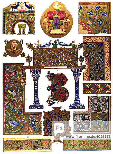 Byzantinische Miniaturmalerei  Das Mittelalter  Das byzantinische Ornament