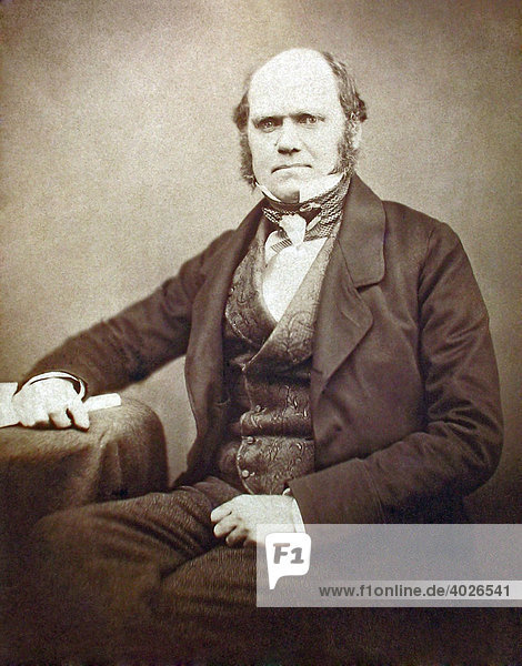 Historische Aufnahme  Charles Darwin im Alter von 46 Jahren  Foto 1855