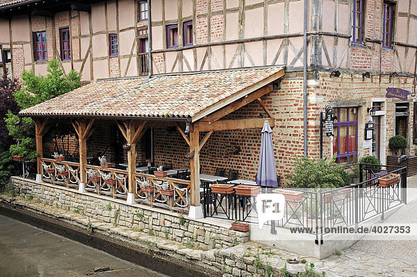 Restaurant  Chatillon sur Chalaronne  Ain  Rhone-Alpes  Frankreich  Europa