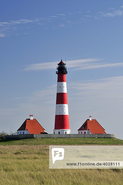 Leuchtturm Westerheversand  Westerhever  Halbinsel Eiderstedt  Schleswig-Holstein  Deutschland  Europa