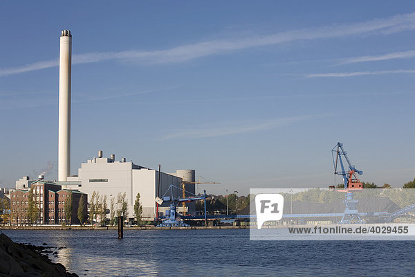 Kohlekraftwerk der Stadtwerke an der Förde  Flensburg  Norddeutschland  Deutschland  Europa