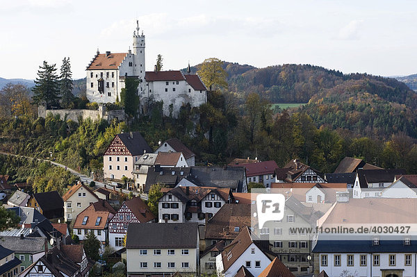 Goessweinstein castle  Franconian Switzerland  Franconia  Bavaria  Germany  Europe