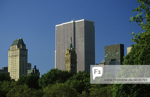Hochhäuser der Upper East Side am Central Park  Manhattan  New York City  USA