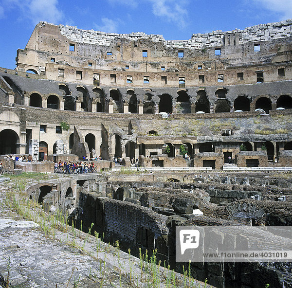 Coliseum Amphitheatre  built 72 A.C. by Emperor Vespasian  Rome  Italy  Europe