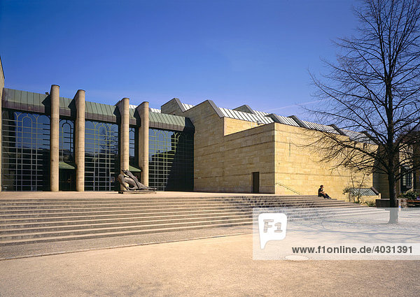 Neue Pinakothek  built 1975 to 1981 by A. von Branca  Munich  Bavaria  Germany  Europe