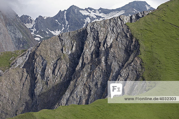Luftaufnahme Felsen und Erosion am Figerhorn  Schobergruppe  Hohe Tauern  Kalser Tal  Osttirol  Österreich  Europa