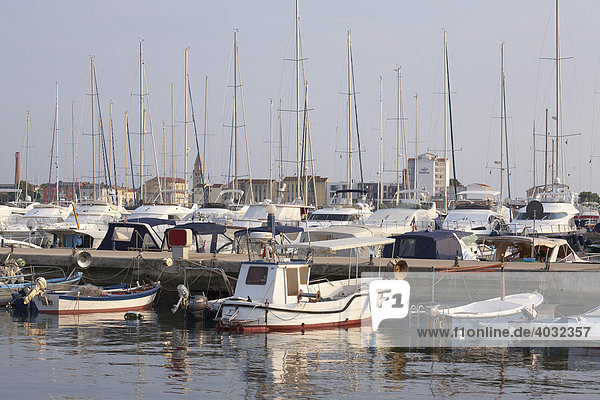 Boats  harbour  Umag  Adriatic  Istria  Croatia  Europe