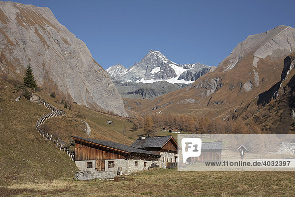 Großglockner  Hoazalm bei Kals  Nationalpark Hohe Tauern  Osttirol  Österreich  Europa