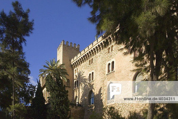 Palma de Mallorca  Almudainapalast und Kathedrale. Balearen  Spanien  Europa
