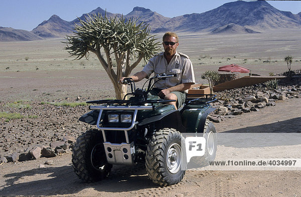 Quad biker in Namibia Africa