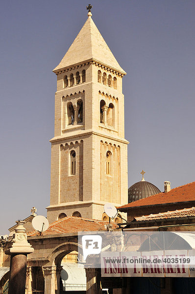 Turm des koptischen Klosters Alexander Nyevsky  Jerusalem  Israel  Naher Osten  Orient