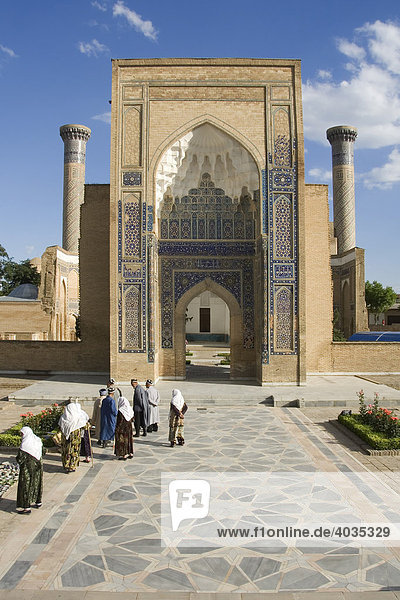 Mausoleum Gur-e Amir  Samarkand  Welterbe der UNESCO  Usbekistan  Zentralasien