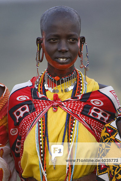 Masai nomad woman  Masai Mara  Kenya  East Africa