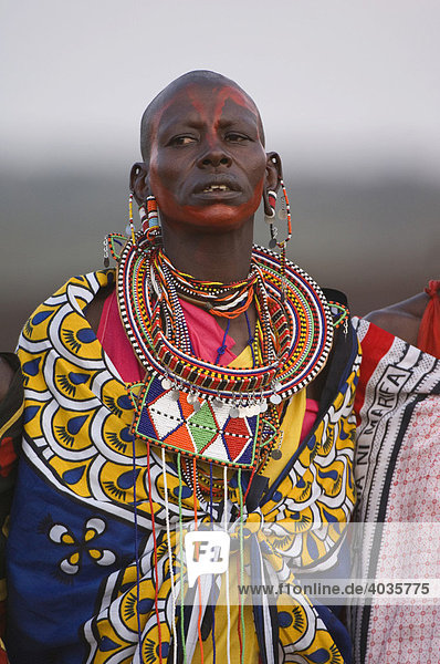 Masai Nomadenfrau  Masai Mara  Kenia  Ostafrika  Afrika