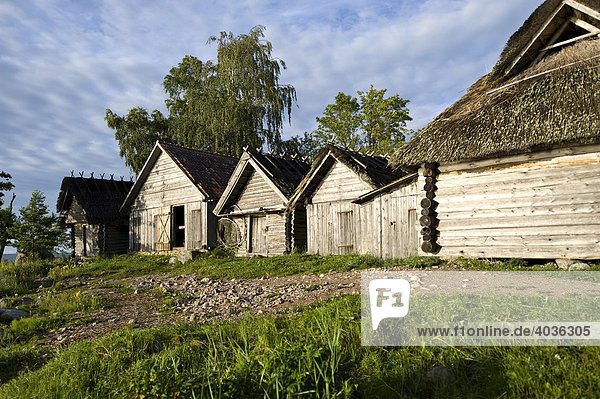 Fischerhäuser von Altja  Lahemaa Nationalpark  Estland  Baltikum  Nordosteuropa
