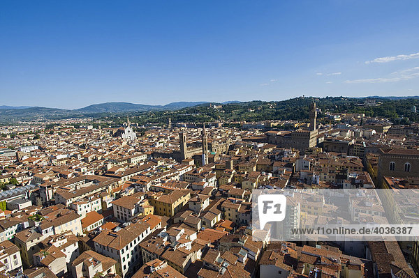 Stadtübersicht  Florenz  Firenze  Toskana  Italien  Europa