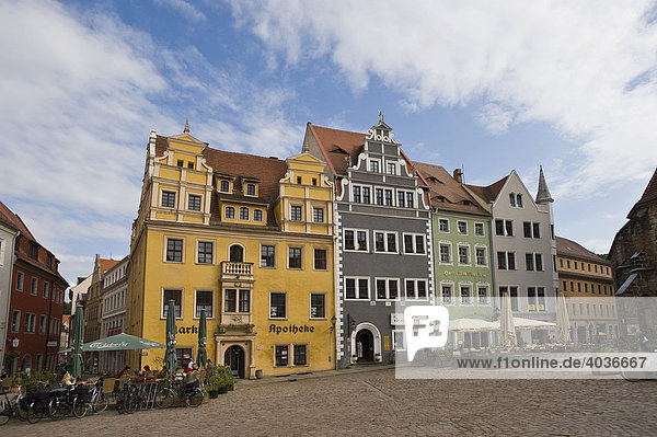 Marktplatz Meißen an der Elbe Freistaat Sachsen Deutschland Europa