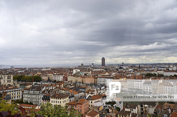 Stadtübersicht von Lyon  Frankreich