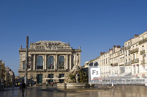 Oper  Comedie  Place de Comedie  Montpellier  Languedoc-Roussillion  Frankreich