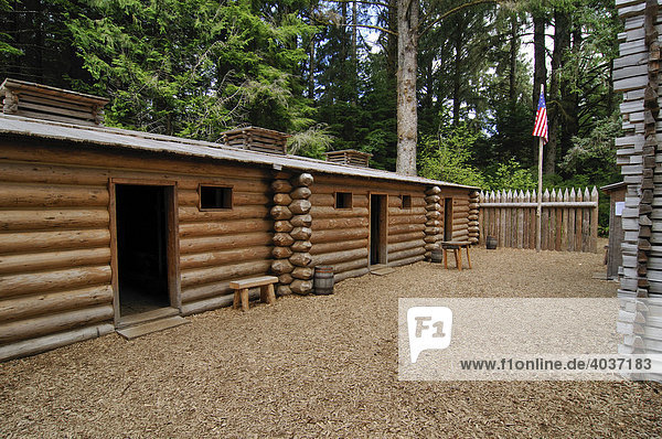 Fort Clatsop Beim Lewis And Clark Interpretive Center Cape Disappointment Lewis And Clark National Historical Park Washington Usa