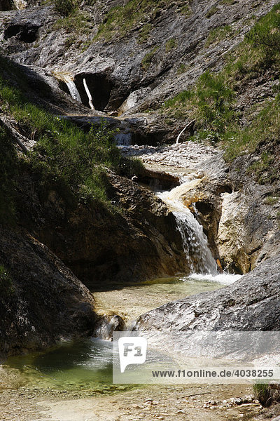 Stufenwasserfall  Aschauer Bach  Aschauer Klamm  Berchtesgadener Land  Oberbayern  Bayern  Deutschland  Europa