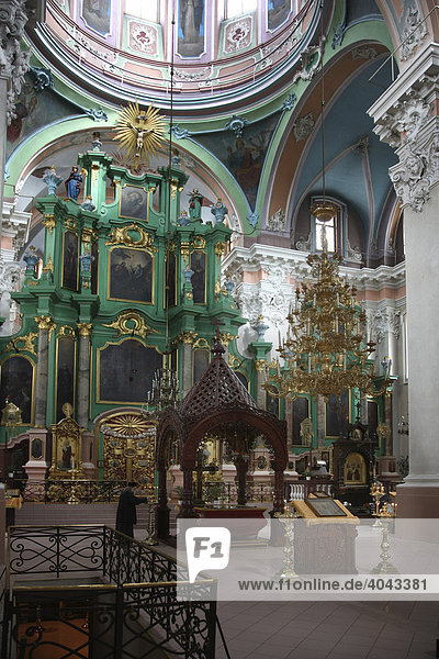 Orthodoxe Heiliggeistkirche  Innenansicht  Sitz des Erzbischofs  Vilnius  Litauen  Baltikum  Nordosteuropa