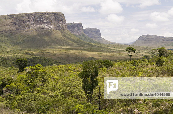 Chapada Diamantina Nationalpark mit Tafelberglandschaft Bahia Brasilien Südamerika